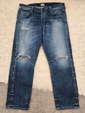 Citizens of Humanity Studded Emerson Slim Boyfriend jeans Size 30.